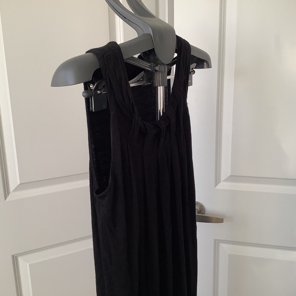 Linea Domani, sz 8, black, sleeveless, dress up/down,Unique neckline, never worn - Picture 4 of 8